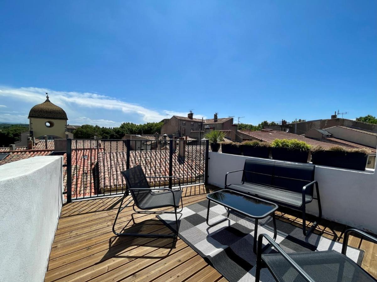 Rooftop N°38 - Rooms Et Studios - Vue Cite Medievale Carcassonne Dış mekan fotoğraf