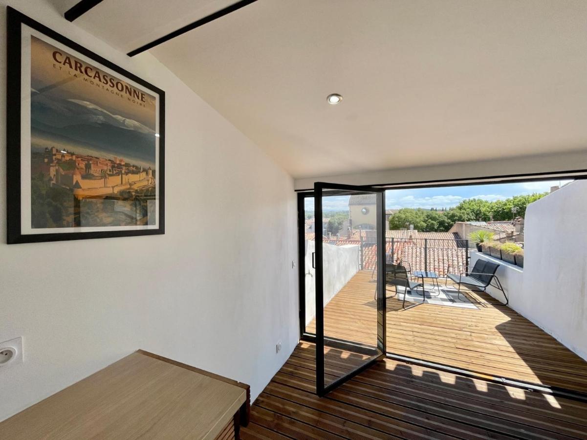 Rooftop N°38 - Rooms Et Studios - Vue Cite Medievale Carcassonne Dış mekan fotoğraf